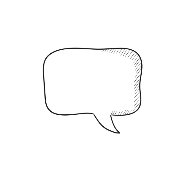 Empty speech square sketch icon. — Stock Vector