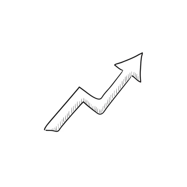 Seta para cima ícone esboço . —  Vetores de Stock