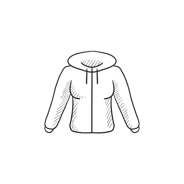 Hoodie icône croquis . — Image vectorielle