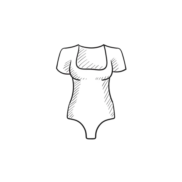 Bodysuit bosquejo icono . — Vector de stock