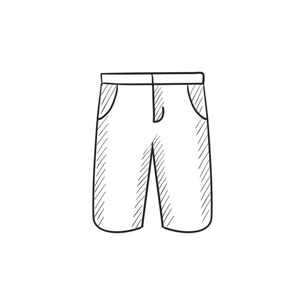 男短裤素描图标. — 图库矢量图片
