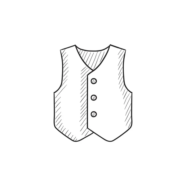 Waistcoat sketch icon. — Stock Vector