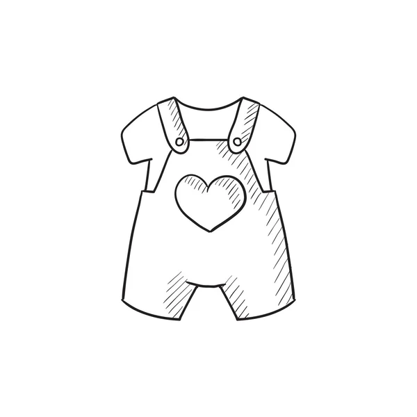Детский комбинезон и икона рубашки . — стоковый вектор