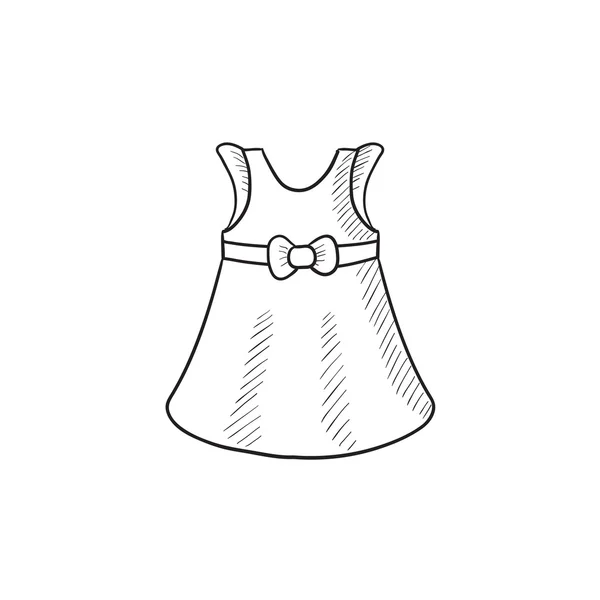 Baby jurk schets pictogram. — Stockvector