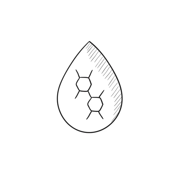 Icono de boceto de gota de aceite . — Vector de stock