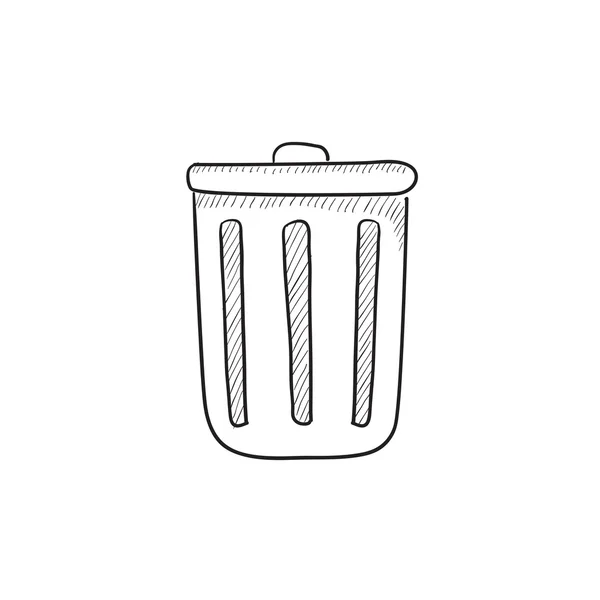 Рисунок мусорного бака . — стоковый вектор