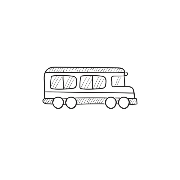 Escola ícone de esboço de ônibus . — Vetor de Stock