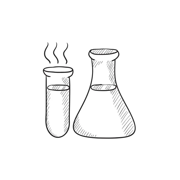 Icona dello schizzo dell'attrezzatura di laboratorio . — Vettoriale Stock