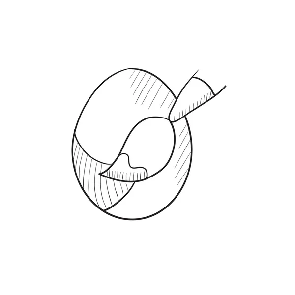 Pintura del icono del boceto de huevos de Pascua . — Vector de stock