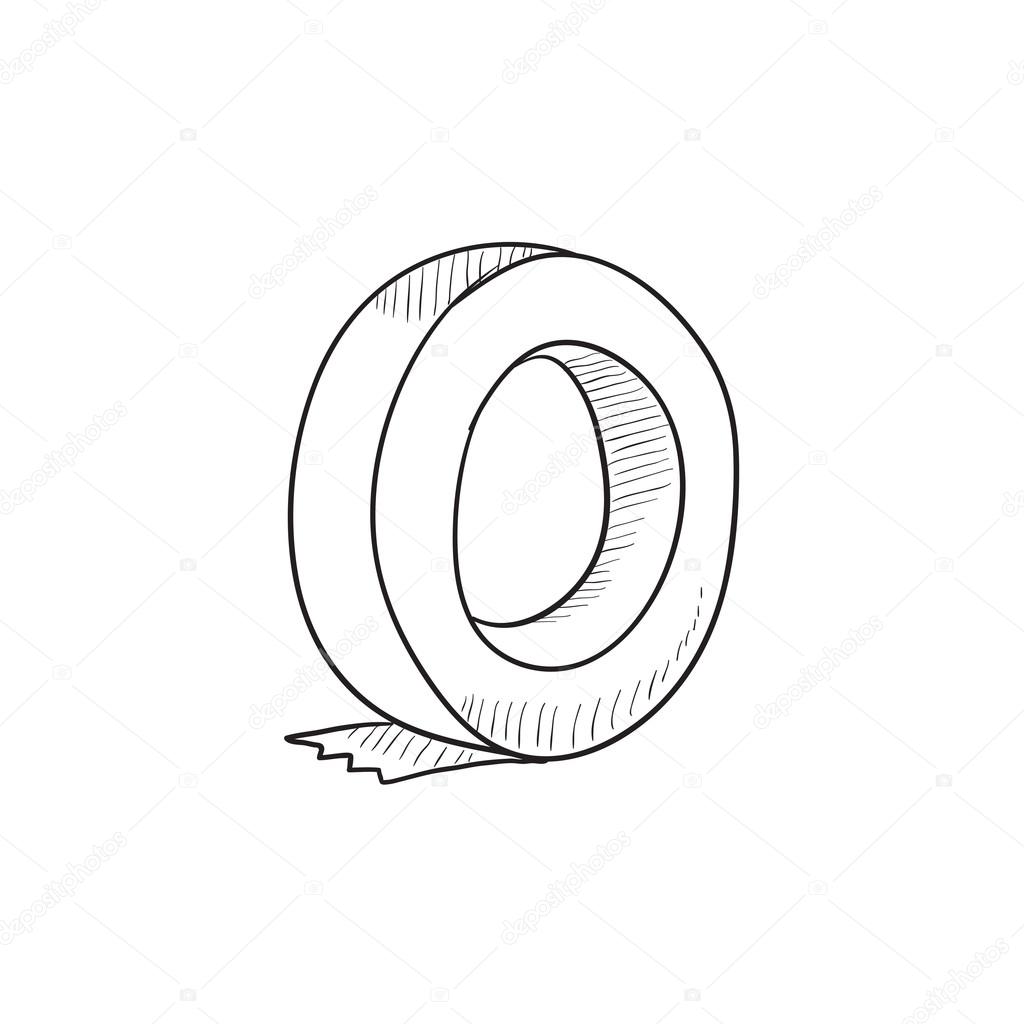 Roll Of Adhesive Tape Sketch Icon Stock Vector C Visualgeneration 112206652 Even in this era of digital technologies, an analog medium like tape is still widely used by automotive designers: roll of adhesive tape sketch icon stock vector c visualgeneration 112206652