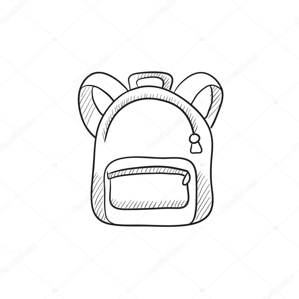 Backpack sketch icon. — Stock Vector © VisualGeneration #112209254