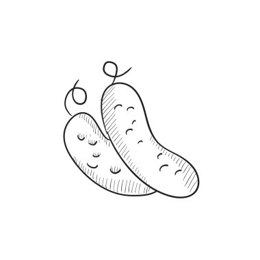 Salatalık kroki simgesi.