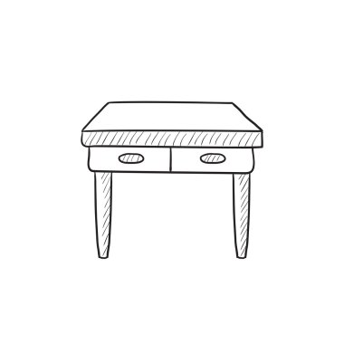 Çekmeceler kroki simgesi olan tablo.