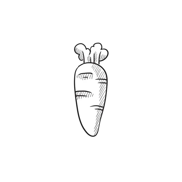 Icono del boceto de zanahoria. — Vector de stock