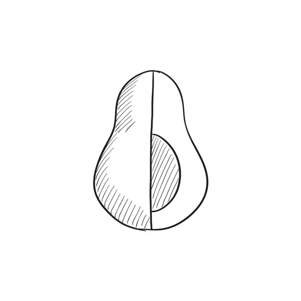 Авокадо ескіз значок . — стоковий вектор