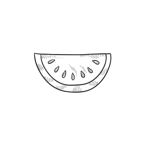 Icône croquis melon . — Image vectorielle