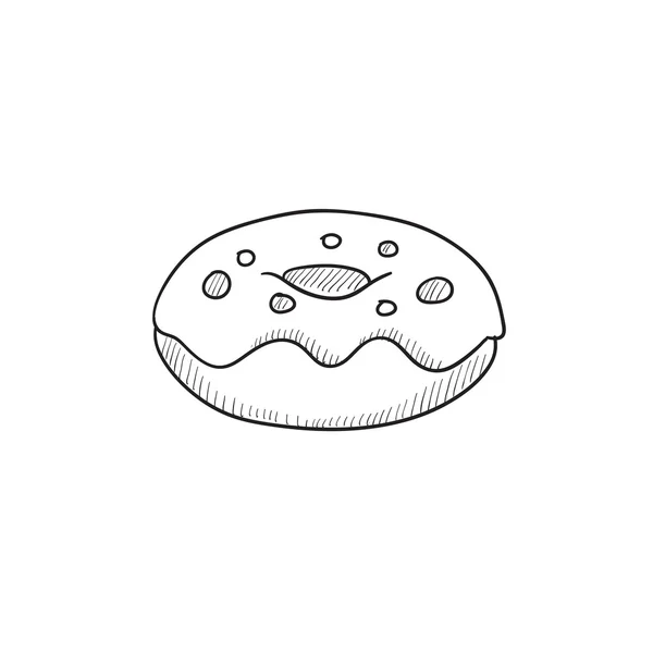 Ντόνατ σκίτσο εικονίδιο. — Διανυσματικό Αρχείο