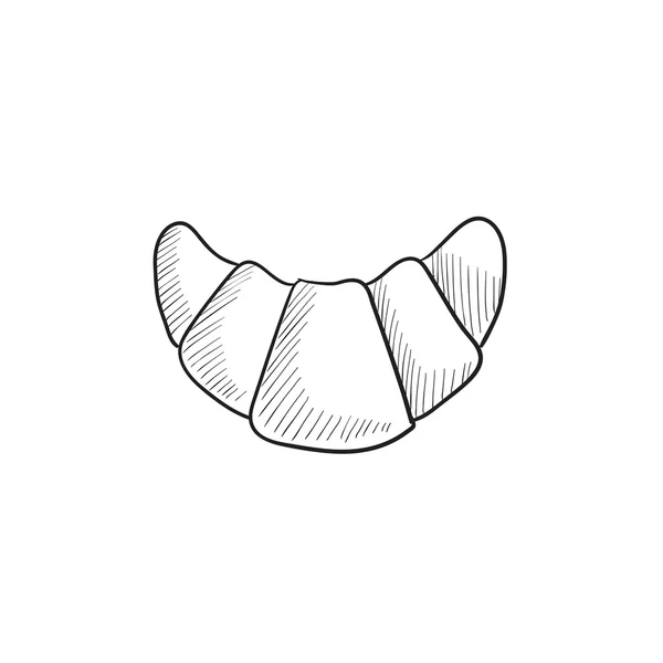 Croissant-Sketch-Symbol. — Stockvektor