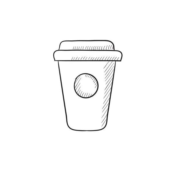 Icono de boceto de taza desechable . — Archivo Imágenes Vectoriales