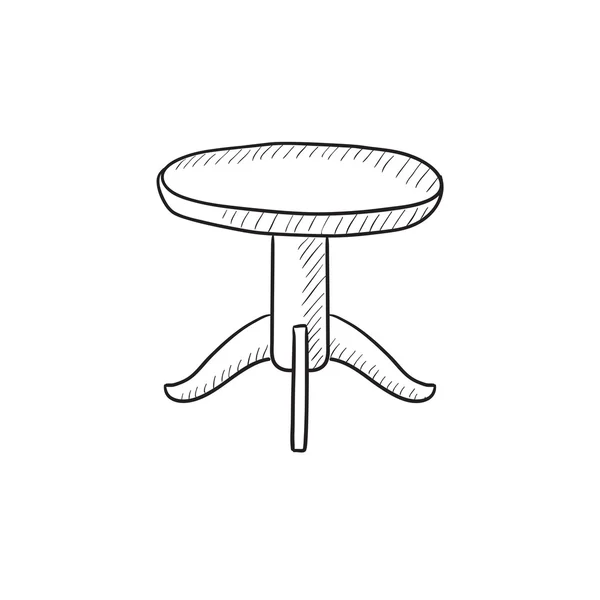 Mesa redonda icono de boceto . — Vector de stock