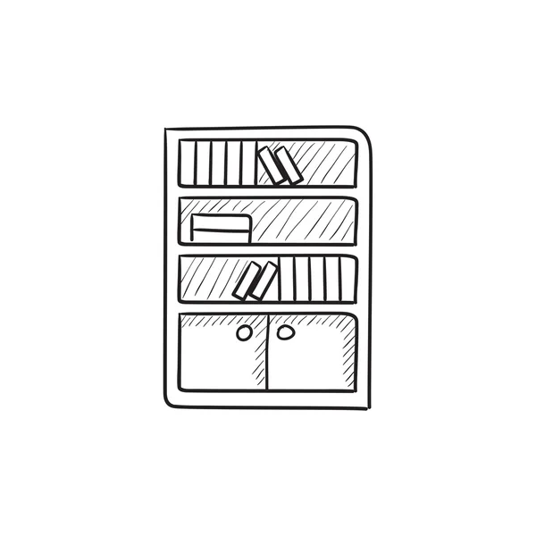 Icono de boceto de librería . — Vector de stock