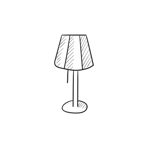 Stand lampă pictogramă schiță . — Vector de stoc