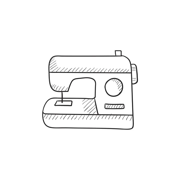 Naaimachine schets pictogram. — Stockvector