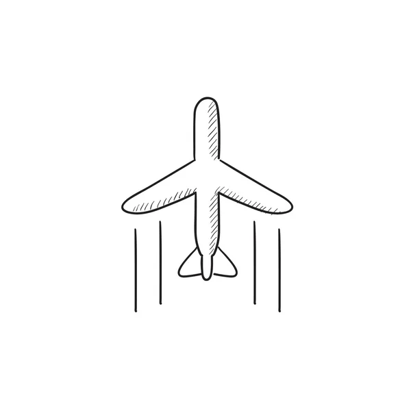 Cargo plane sketch icon. — Stock Vector