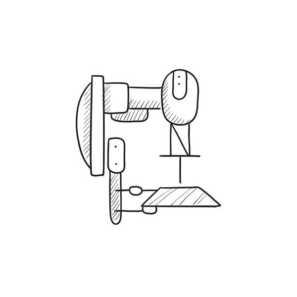 Industriale automatizzato robot schizzo icona . — Vettoriale Stock