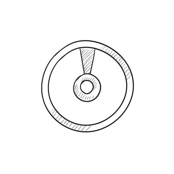 Icono de boceto de disco . — Vector de stock