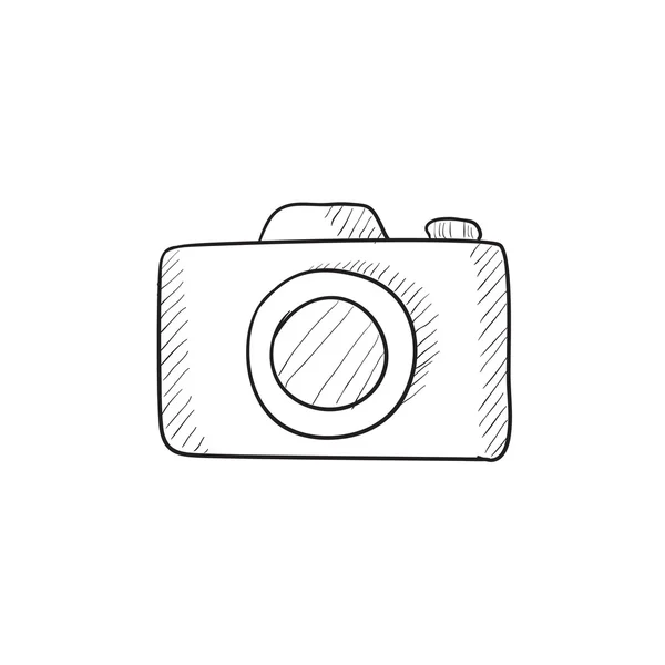 카메라 스케치 아이콘. — 스톡 벡터