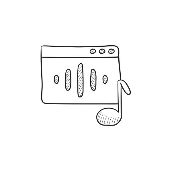 Radio sketch icon. — Stock Vector