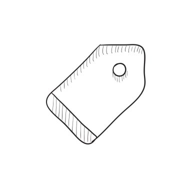 Boş etiket kroki simgesi.