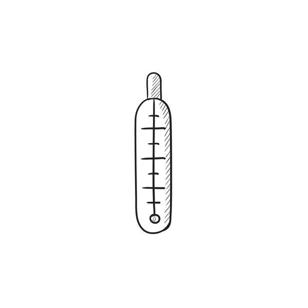 Skizzensymbol für medizinisches Thermometer. — Stockvektor