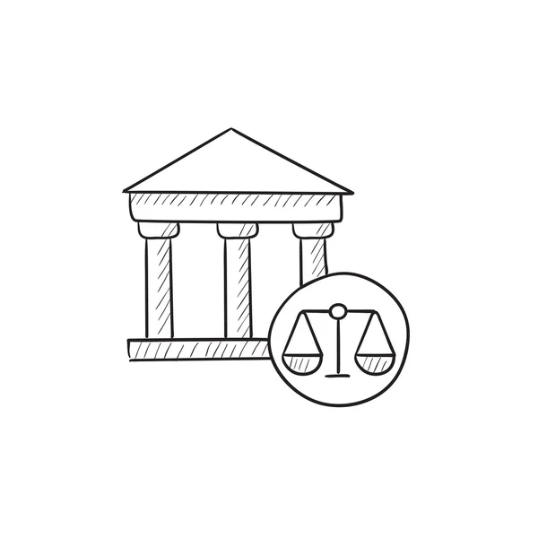 Court sketch icon. — Stock Vector