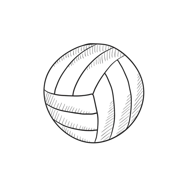 Icono de dibujo de pelota de voleibol . — Vector de stock