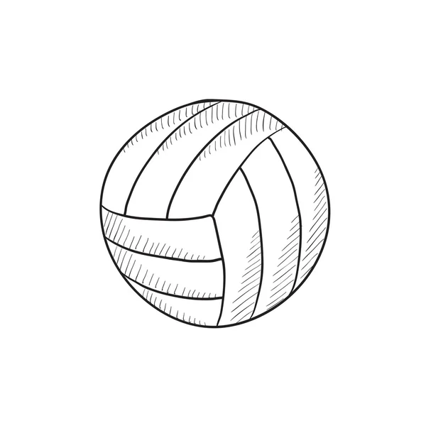 Volleybal bal schets pictogram. — Stockvector