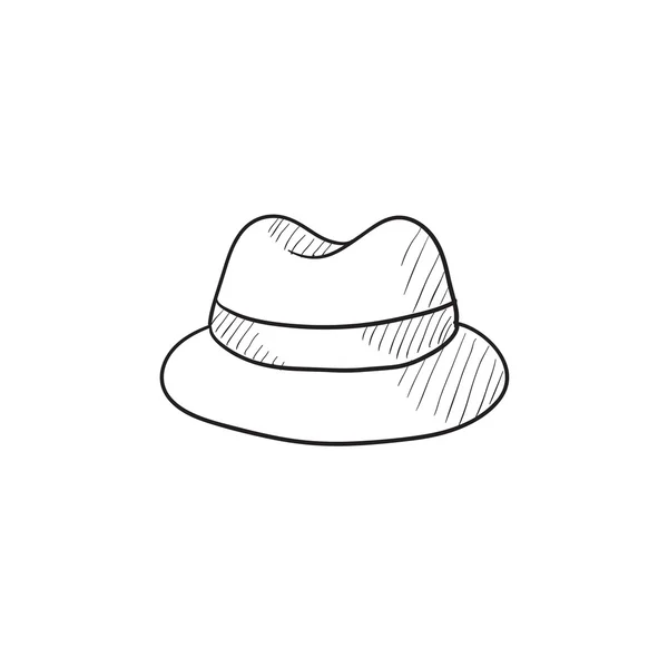 Classic hat sketch icon. — Stock Vector