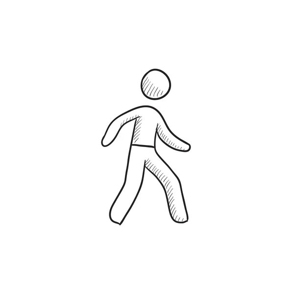 Pedestrianism skiss ikon. — Stock vektor