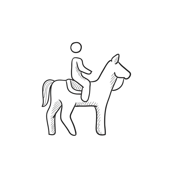 Икона верховой езды . — стоковый вектор