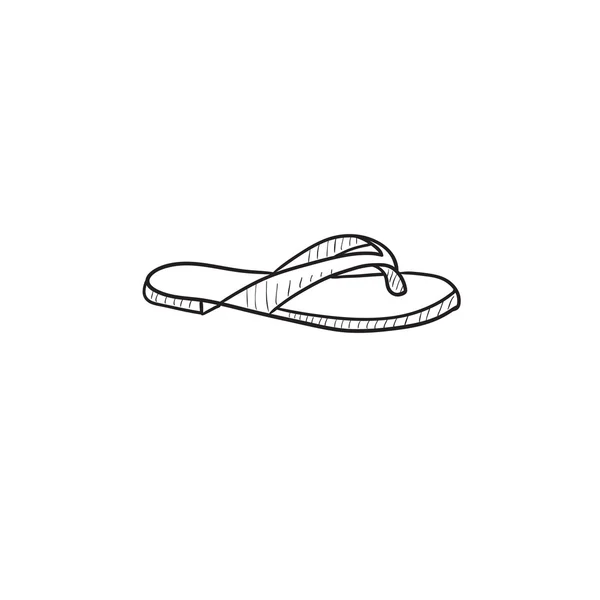 Flip-flops sketch icon. — Stock Vector