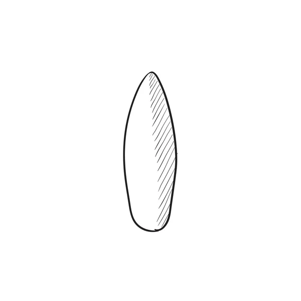 Surfboard sketch icon. — Stock Vector