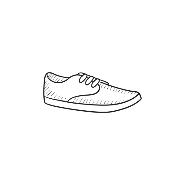 Homme chaussure croquis icône . — Image vectorielle