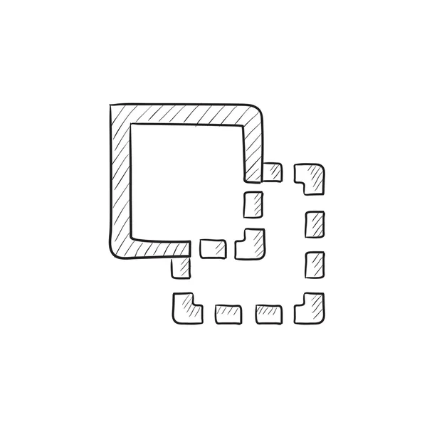 Ícone de desenho guarnição . —  Vetores de Stock