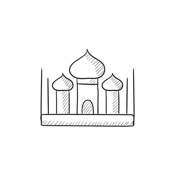 Mosque sketch icon. — Stock Vector