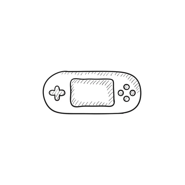 Consola de juegos gadget bosquejo icono . — Vector de stock