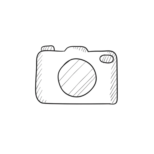 Icono del boceto de cámara . — Vector de stock