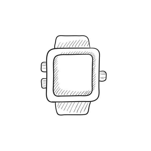 Ícone de esboço Smartwatch . —  Vetores de Stock
