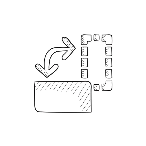 Page orientation sketch icon. — Stock Vector