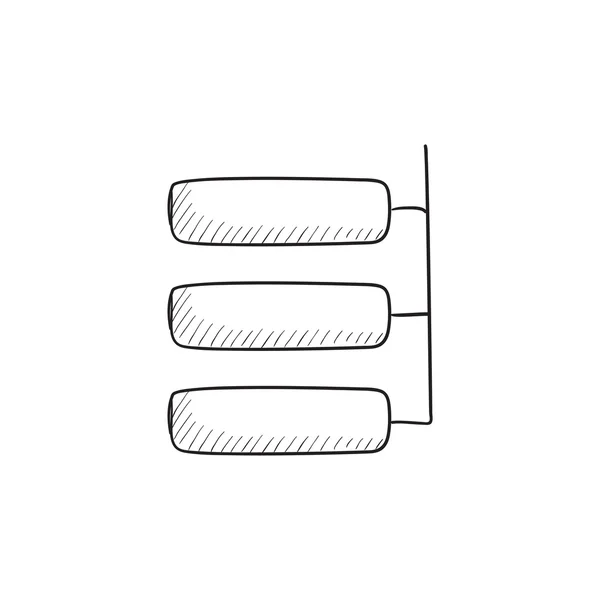 Systemteile Skizze Symbol. — Stockvektor